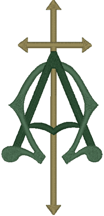 Alpha & Omega Cross Embroidery Design