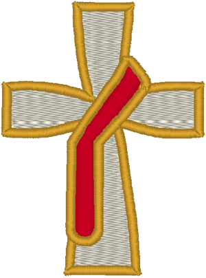 Cross Applique,Machine Embroidery Cross Deacon Vestment Cross Set of 10