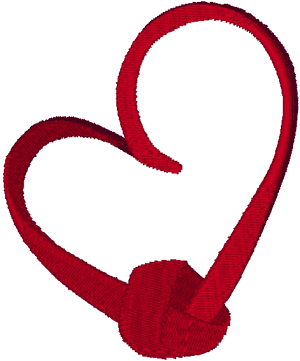Knotted Heart Embroidery Design