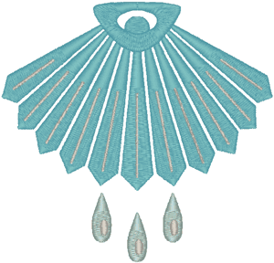 Machine Embroidery Design: Shell Baptism Symbol 2