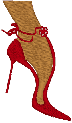 High Heel Embroidery Design