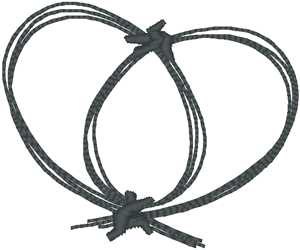 Barbed Wire Heart Embroidery Design