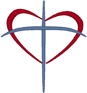 Crossed Heart Embroidery Design