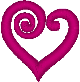 Swirly Heart Embroidery Design