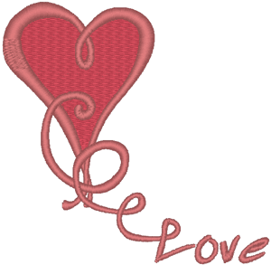 Love Heart #3 Embroidery Design