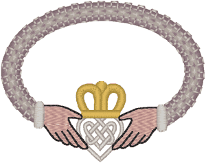 Celtic Claddagh Marriage Design Embroidery Design