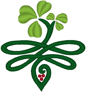 Shamrock Element Embroidery Design