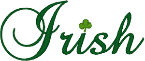 Irish with Shamrock Embroidery Design