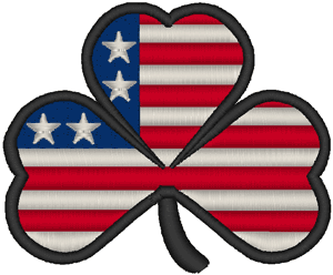 Patriotic Shamrock Embroidery Design