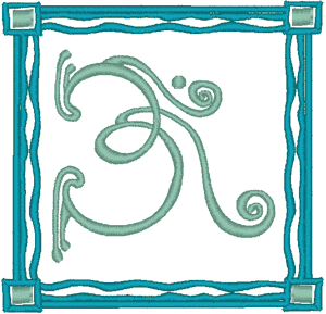 Framed AUM Embroidery Design