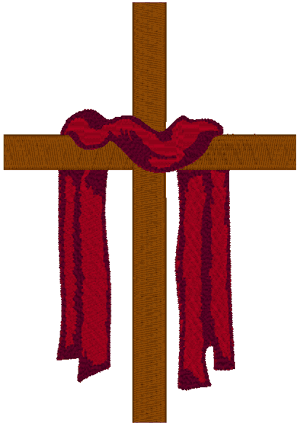 Latin Cross & Red Robe #2 Embroidery Design