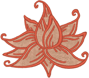 Lotus Flower Embroidery Design