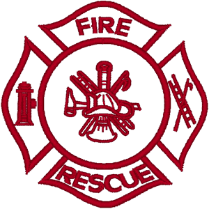 Fire & Rescue St. Florian Cross Outline Embroidery Design