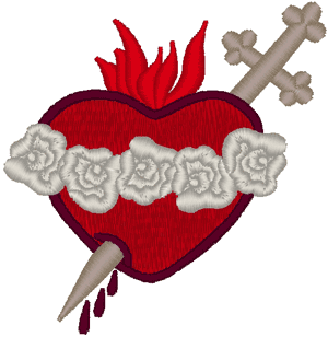 Immaculate Heart of Mary #2 Religious Machine Embroidery Design