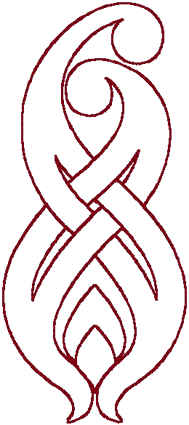 Redwork Celtic Holy Flame Embroidery Design