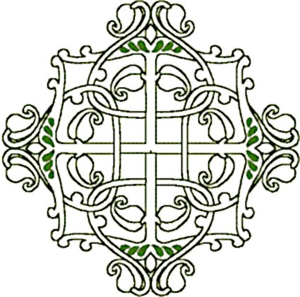 Redwork Celtic Floral Cross Embroidery Design