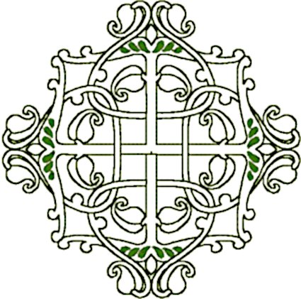 Redwork Celtic Floral Cross Embroidery Design