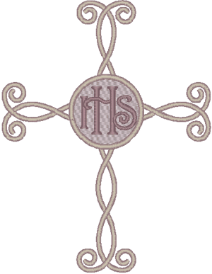 Celtic Scroll Cross Embroidery Design