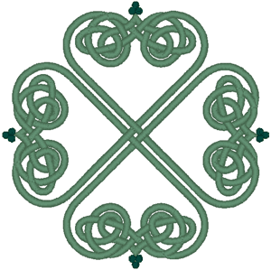 Celtic Shamrock Cross Embroidery Design