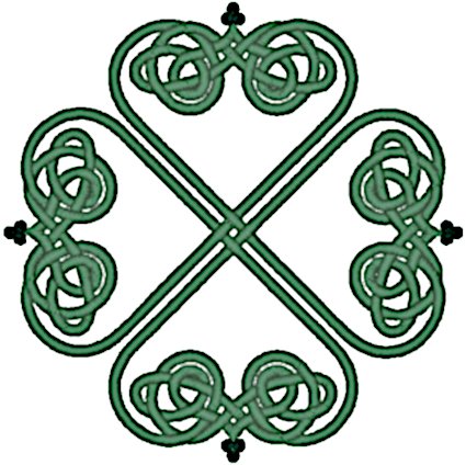 Celtic Shamrock Cross Embroidery Design