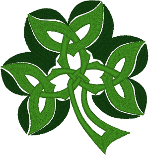 Celtic Shamrock Knot Embroidery Design