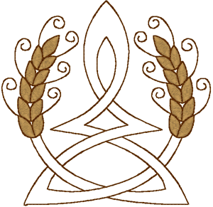 2 Color Celtic Wheat on Trinity Embroidery Design