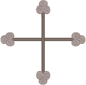 Clover Cross #2 Embroidery Design