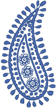 Paisley Element Embroidery Design