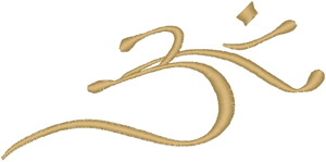 Script AUM Embroidery Design