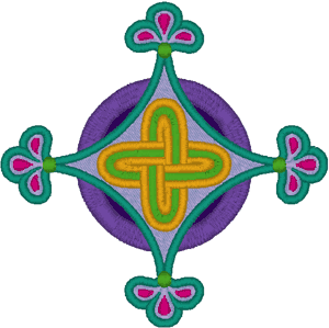 Celtic Diadem Cross Knot Embroidery Design