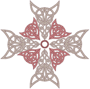 Many Trinitys Celtic Knot Cross Embroidery Design