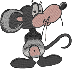Furry Mouse Embroidery Design