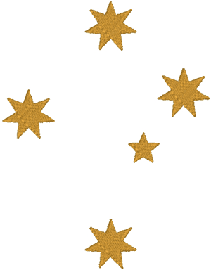 Southern Cross Constellation Embroidery Design
