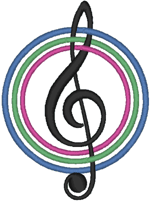 Trebel Clef Embroidery Design