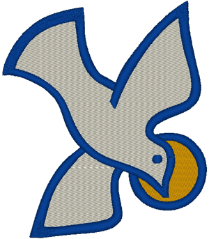 Descending Dove Embroidery Design