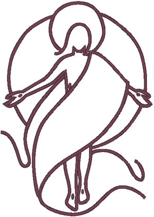 Outline of the Christ Embroidery Design