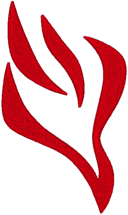 Descending Holy Spirit Flame  Embroidery Design