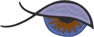 Stylized Eye Embroidery Design