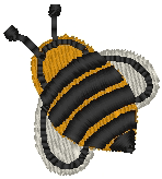 Colonial Bee Embroidery Design