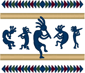 Kokopelli #1 Embroidery Design