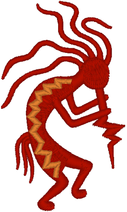 Kokopelli #4 Embroidery Design