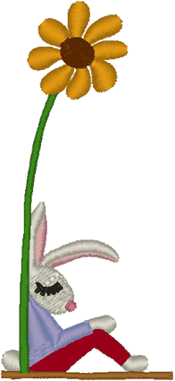 Bunny Corner Embroidery Design