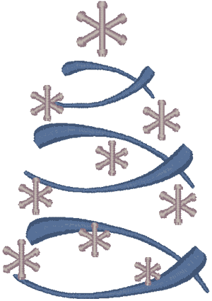 Sparkling Christmas Tree Embroidery Design