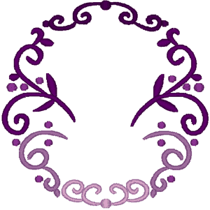 Decorative Scroll Frame Embroidery Design