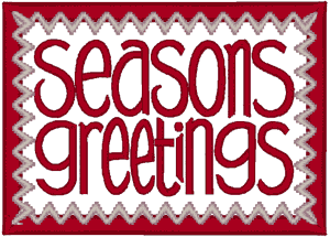 Seasons Greetings #1 Embroidery Design