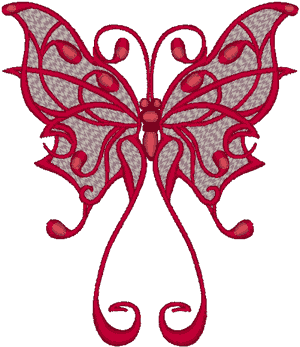 Tribal Style Butterfly Embroidery Design