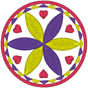 Pennsylvania Dutch Folk Art Hex #1 Embroidery Design