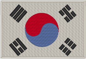 South Korean Flag Embroidery Design