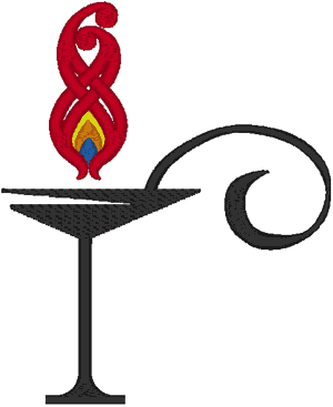 Chalice & Celtic Flame Embroidery Design