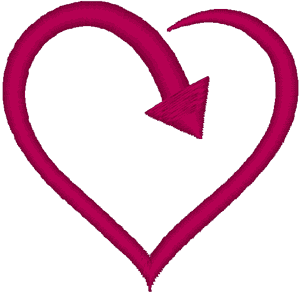 Love Returned Heart Embroidery Design